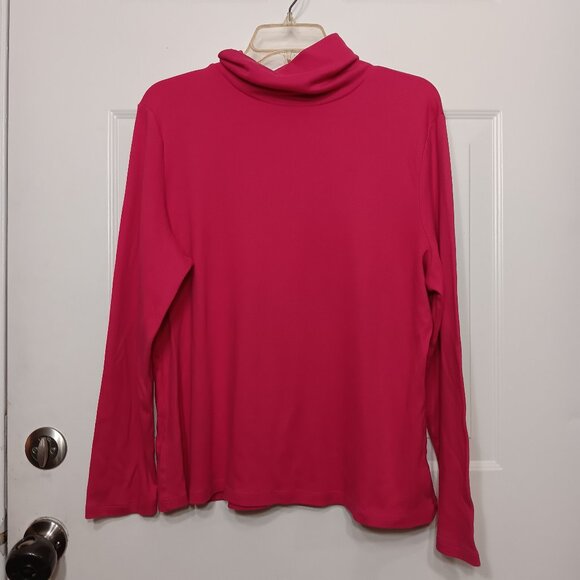 White Stag‎ Women's Pink Plus Size 2XL Long Sleeve Winter Turtleneck B25 - Picture 1 of 5